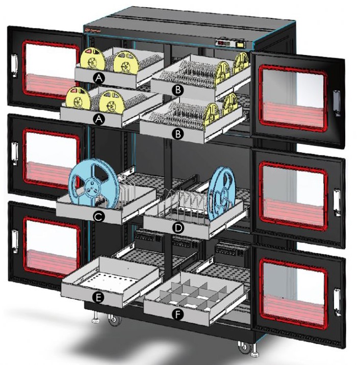 Slide Drawers for 3D filament Dry Cabinets